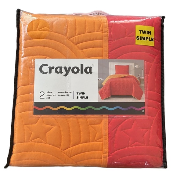 Crayola | 2-piece Reversible Twin Coverlet Set - Picture 2 of 5
